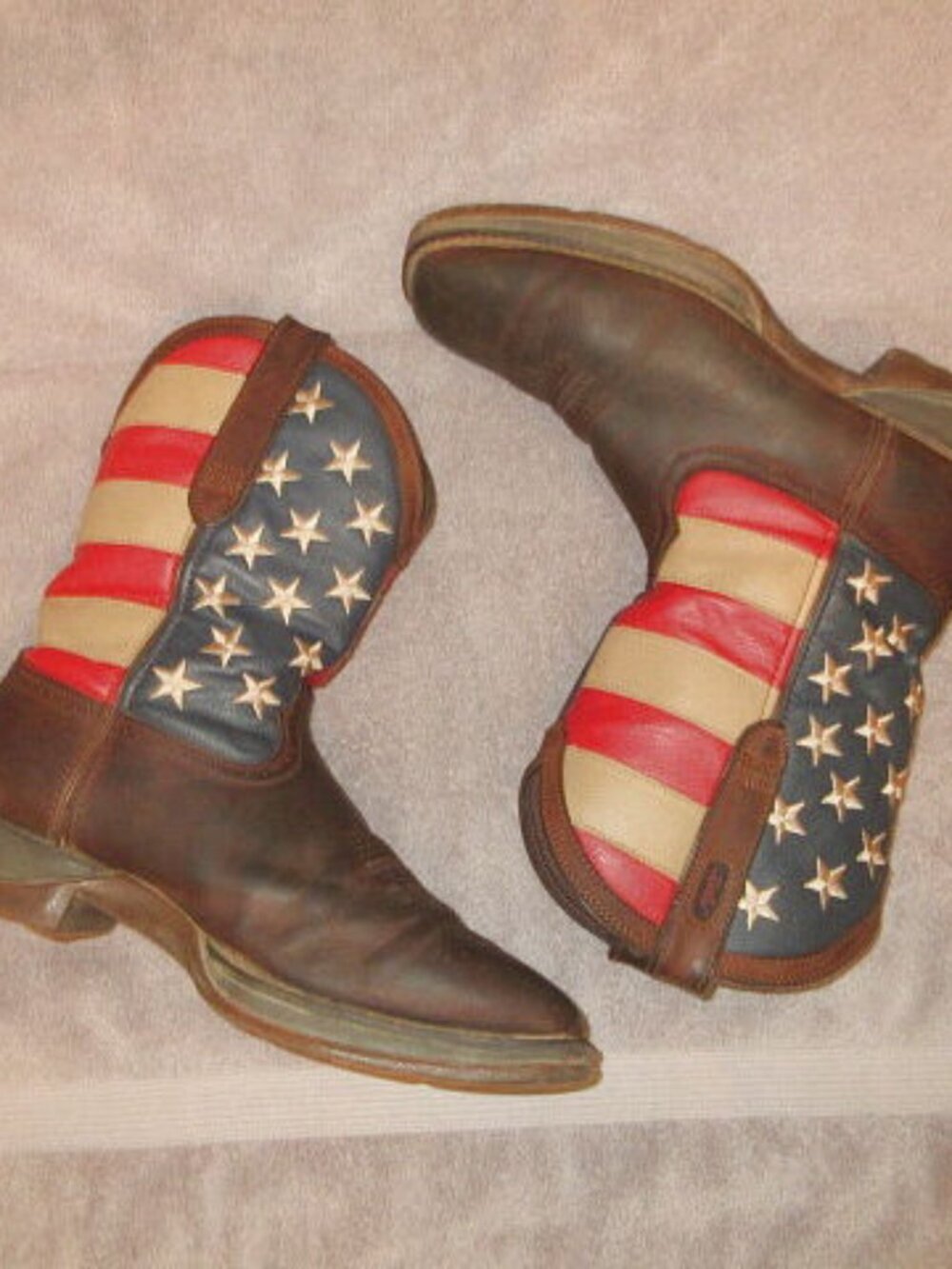Durango Rebel Patriotic Boots Mens 11.5EE Embroidered Flag Western Cowboy Riding
